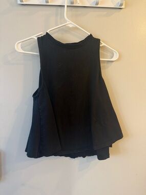 Pink Lily Black A-Line High Neck Tank